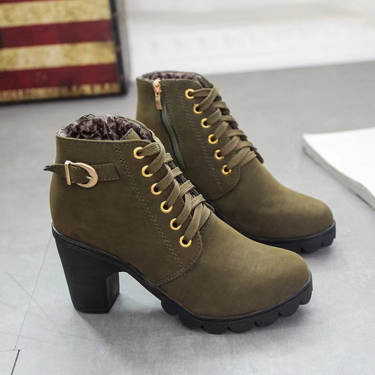 Stride™ - Block Heel Boots with Stylish & Thick Sole Design