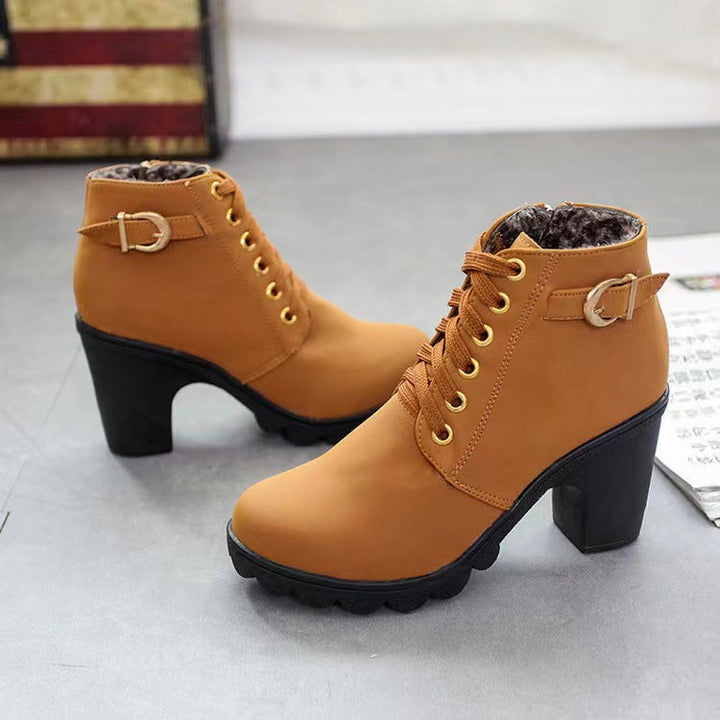 Stride™ - Block Heel Boots with Stylish & Thick Sole Design