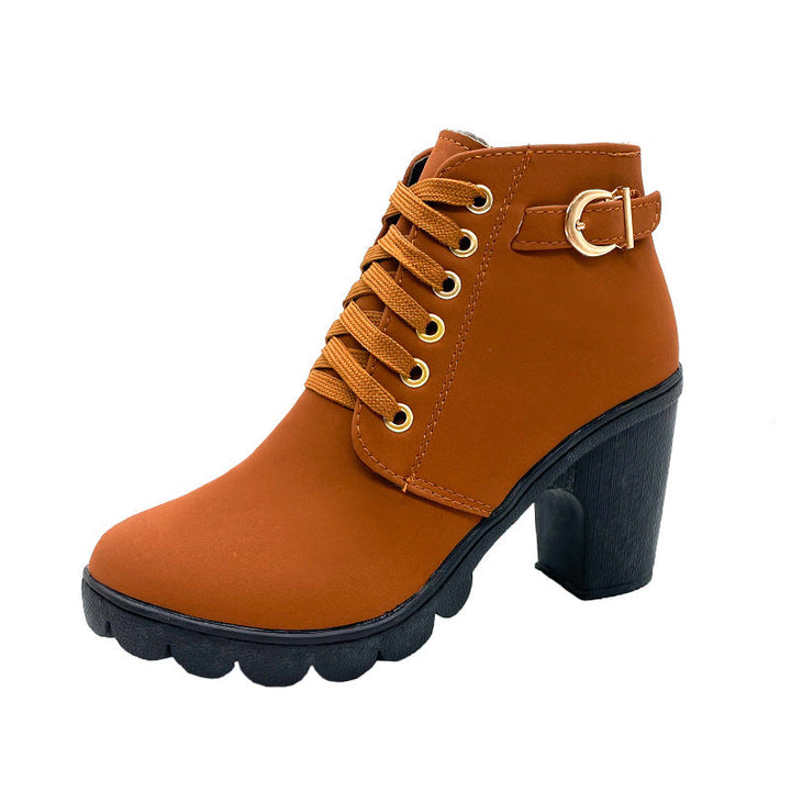Stride™ - Block Heel Boots with Stylish & Thick Sole Design