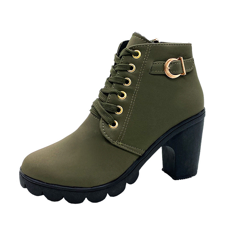 Stride™ - Block Heel Boots with Stylish & Thick Sole Design
