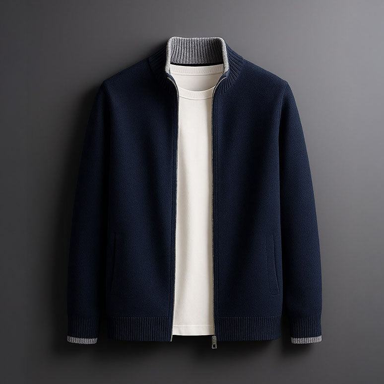 Aaron™ – SLEEK ZIP-UP KNIT JACKET